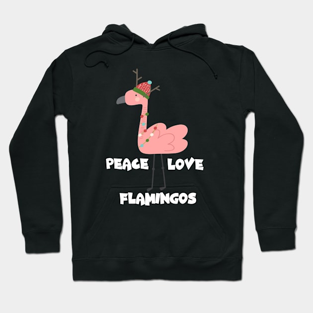 I Just Really Like Flamingos, Peace Love Flamingos Hoodie by Cor Designs